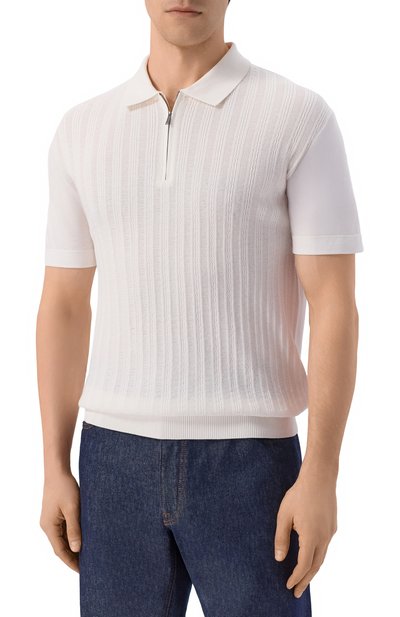 Поло из хлопка и шелка BOSS CAMEL, арт. 50560052, фото 3