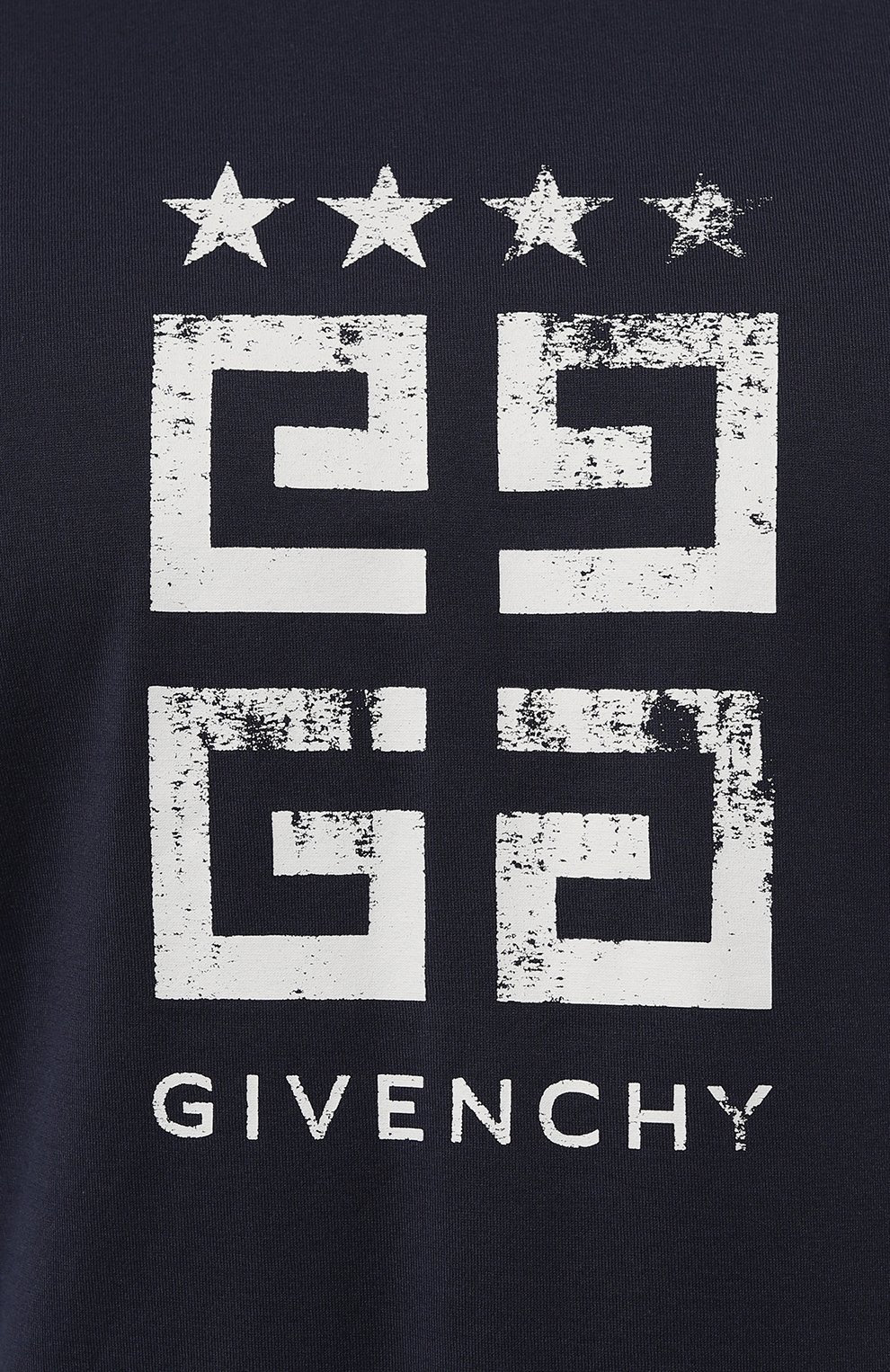 Хлопковая футболка GIVENCHY темно-синего цвета по цене 63400 руб., арт. BM716G3YEL, фото 5 Хлопковая футболка GIVENCHY, арт. BM716G3YEL, фото 5
