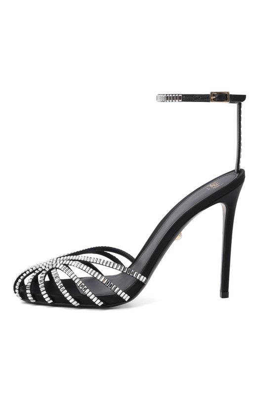 Текстильные босоножки Penelope 110 Alevi Milano L26SC015.U.0222997/SATIN Серебряный  L26SC015.U.0222997/SATIN Фото 4