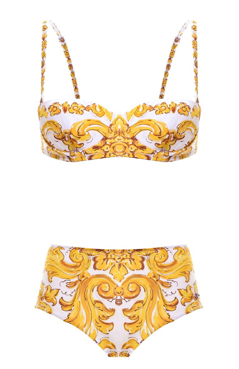 Женский желтый раздельный купальник DOLCE & GABBANA купить в интернет ...