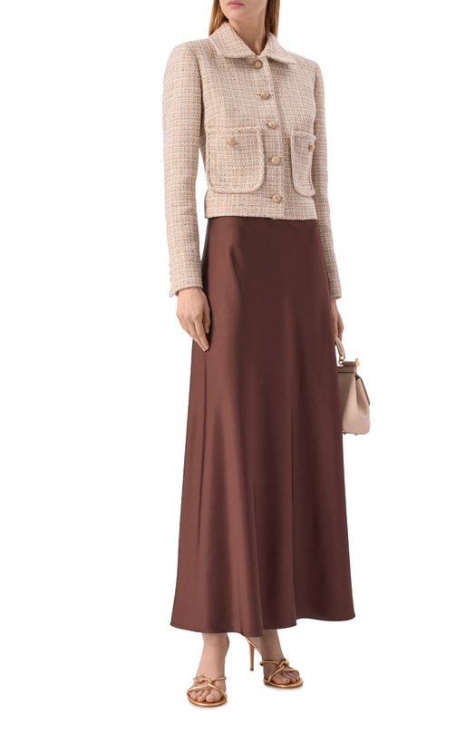 Атласная юбка Seven Lab 126-S-W-12-00-081 Коричневый  126-S-W-12-00-081 Фото 2