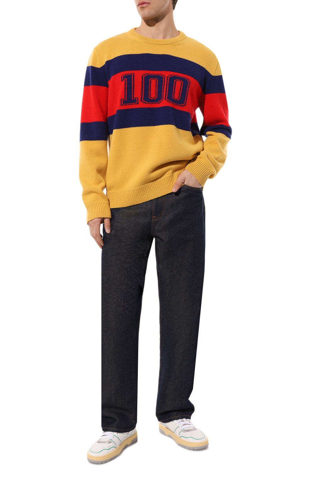 Шерстяной свитер GUCCI разноцветного цвета по цене 122400 руб., арт. 676393 XKB43, фото 2 Шерстяной свитер GUCCI, арт. 676393 XKB43, фото 2