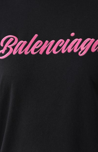 Хлопковая футболка BALENCIAGA темно-серого цвета по цене 31300 руб., арт. 583098/TFV59, фото 5 Хлопковая футболка BALENCIAGA, арт. 583098/TFV59, фото 5