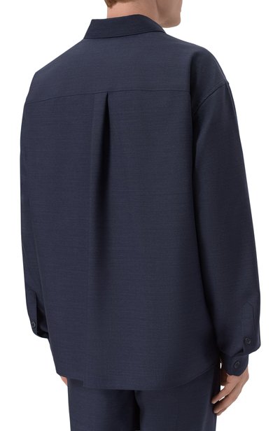 Шерстяная рубашка DOLCE & GABBANA темно-синего цвета по цене 125500 руб., арт. G5PE5T/HU2CT, фото 4 Шерстяная рубашка DOLCE & GABBANA, арт. G5PE5T/HU2CT, фото 4