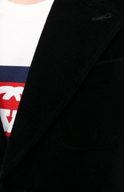 Пиджак из хлопка и льна GUCCI, арт. 648932/Z8AMW, фото 5