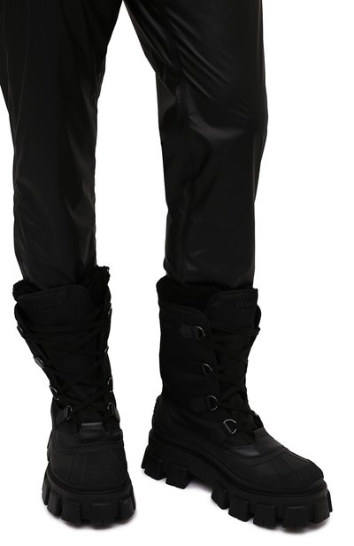 Комбинированные сапоги PRADA, арт. 2UE015-3LEO-F0002, фото 3