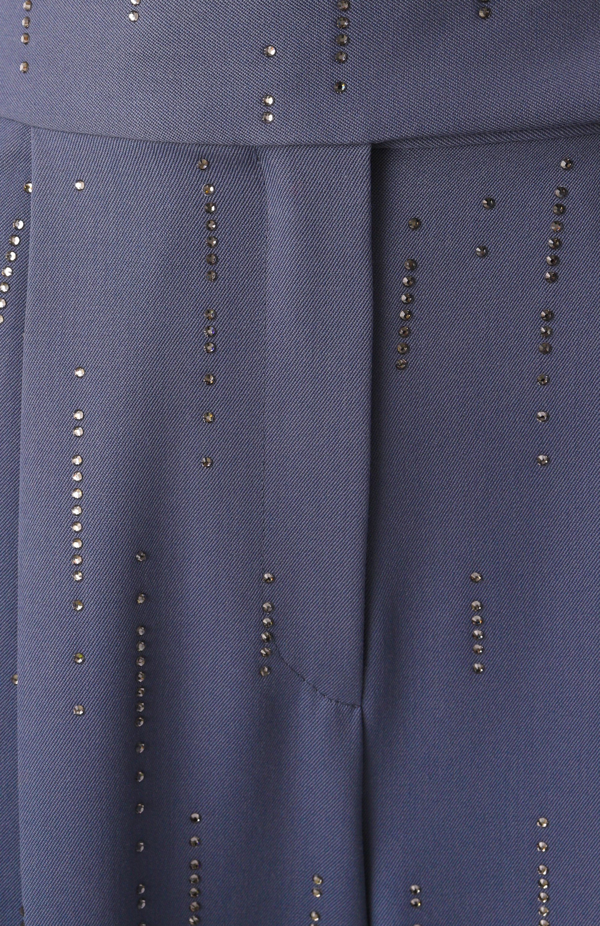 Шерстяные брюки с отделкой стразами THE ATTICO, арт. 247WCP102, фото 6