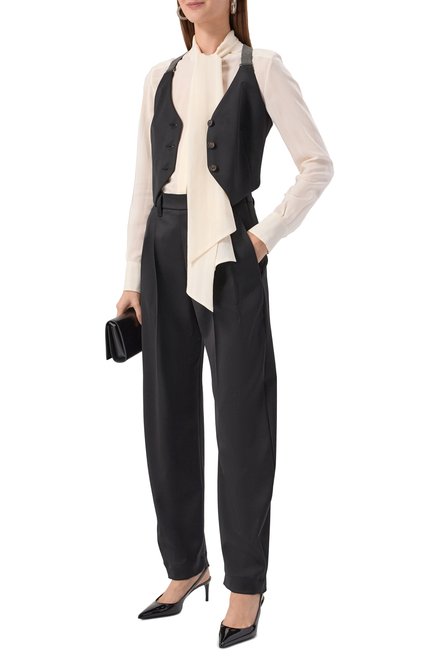Женские шерстяные брюки BRUNELLO CUCINELLI, арт. MB166P9007