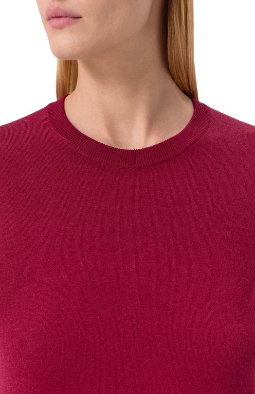 Пуловер из вискозы и хлопка Dolce & Gabbana FXG26T/JFMEB Бордовый  FXG26T/JFMEB Фото 5