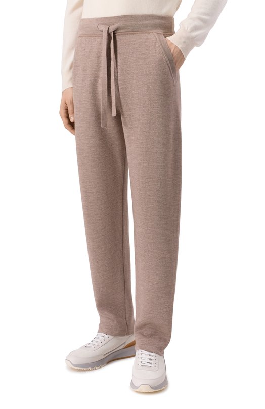 Брюки из хлопка и шерсти Andrea Campagna TS02-2109 Бежевый  TS02-2109 Фото 3