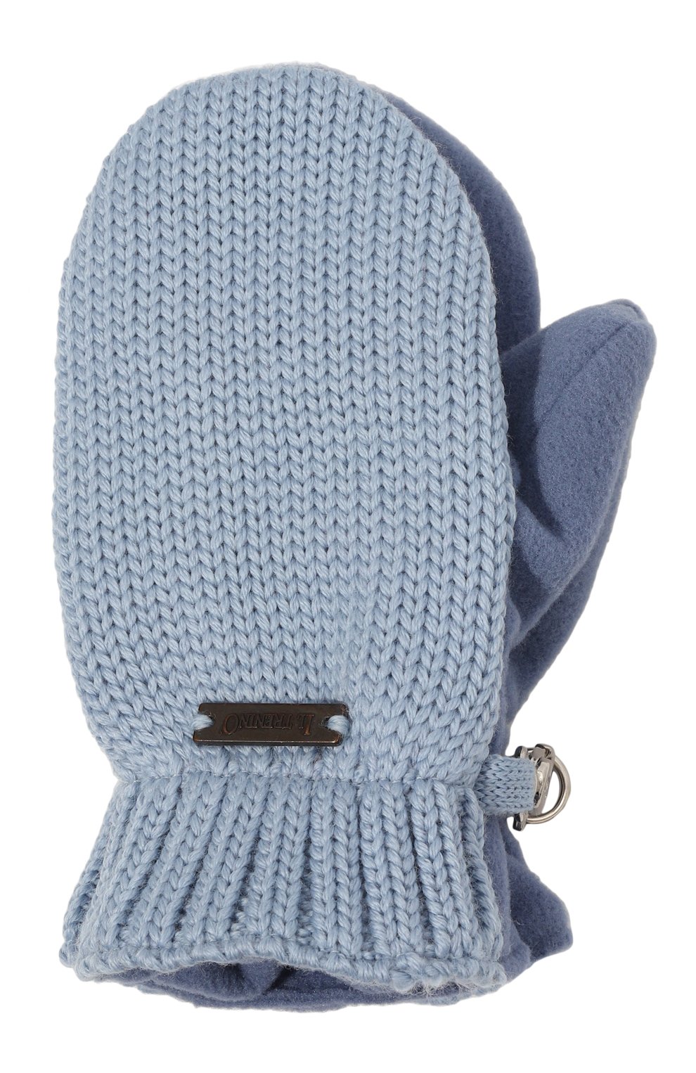 Шерстяные варежки IL TRENINO голубого цвета по цене 8290 руб., арт. CL-4062/B, фото 1 Шерстяные варежки IL TRENINO, арт. CL-4062/B, фото 1