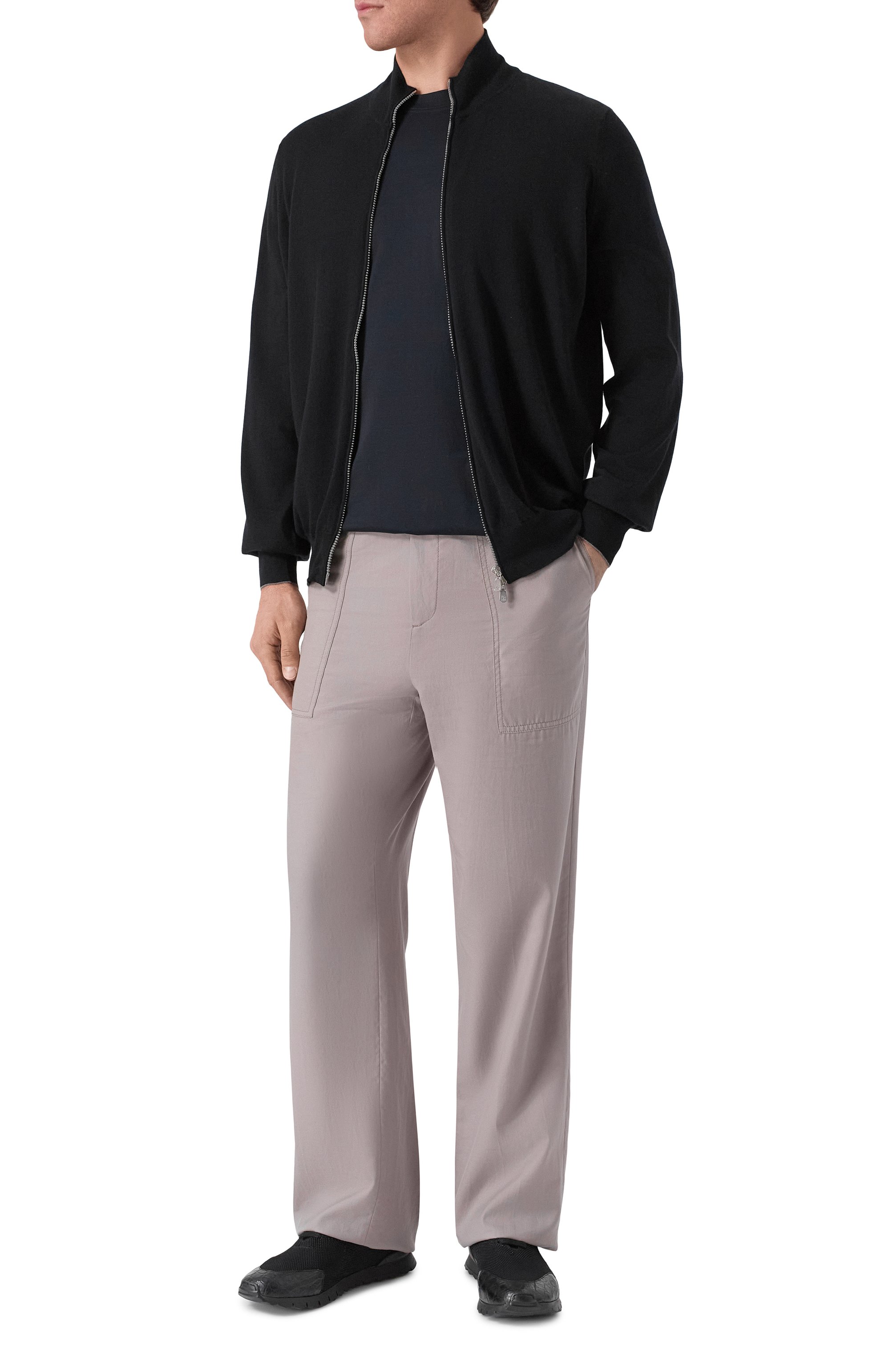 Текстильные кроссовки с отделкой из крокодила KITON, арт. USSFITBN0134203, фото 2