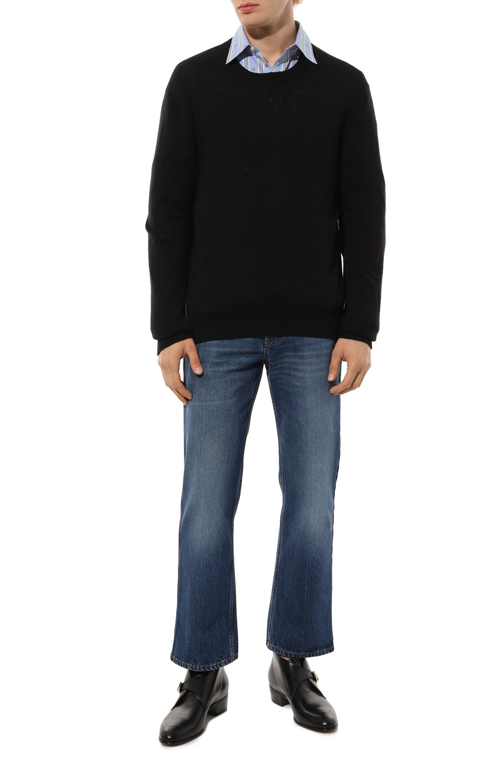 Хлопковая рубашка GUCCI голубого цвета по цене 79200 руб., арт. 568356 ZABOB, фото 2 Хлопковая рубашка GUCCI, арт. 568356 ZABOB, фото 2