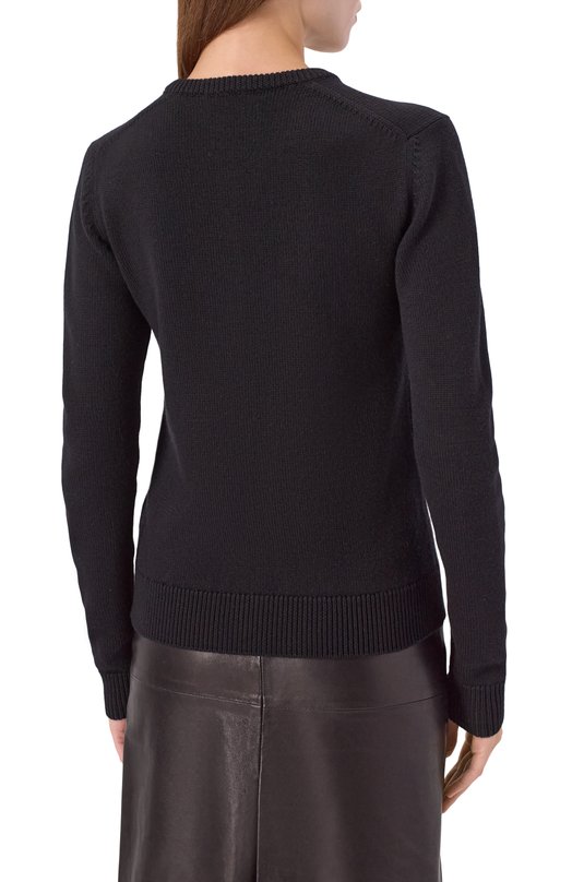 Шерстяной кардиган Dolce & Gabbana FXV09Z/JCVXN Чёрный  FXV09Z/JCVXN Фото 4