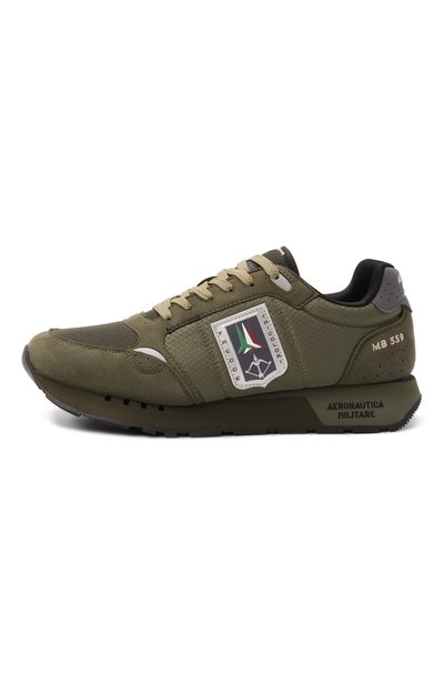 Комбинированные кроссовки AERONAUTICA MILITARE хаки цвета по цене 15650 руб., арт. 262SC0292U/CT04393, фото 3 Комбинированные кроссовки AERONAUTICA MILITARE, арт. 262SC0292U/CT04393, фото 3
