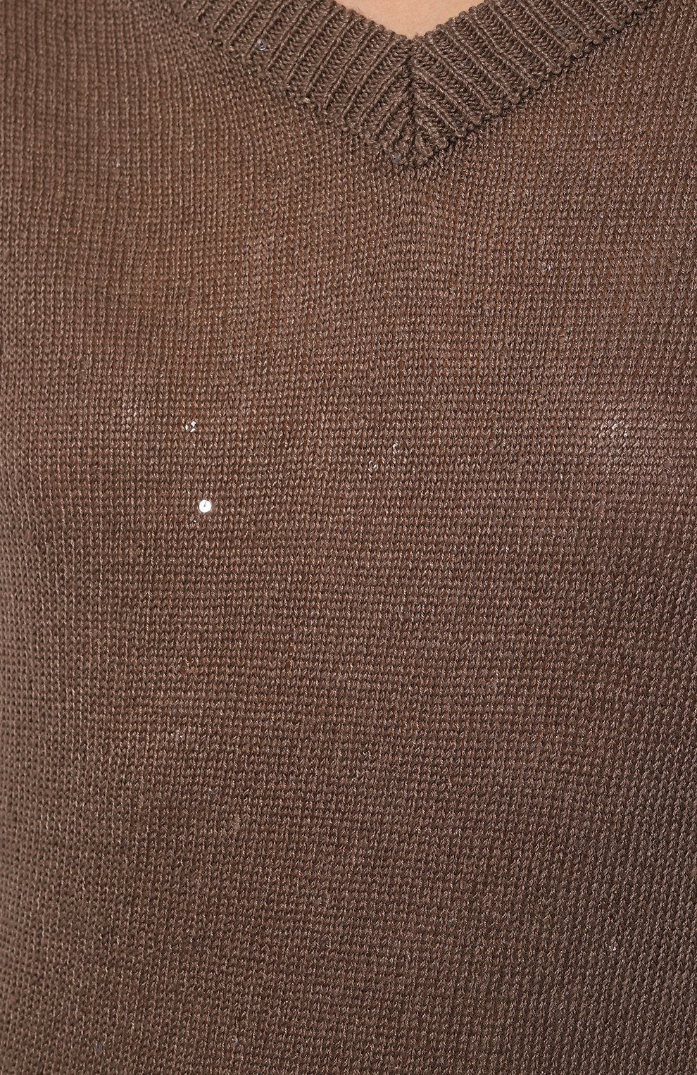Пуловер изо льна и шелка BRUNELLO CUCINELLI хаки цвета по цене 144500 руб., арт. M1000B1033, фото 5 Пуловер изо льна и шелка BRUNELLO CUCINELLI, арт. M1000B1033, фото 5