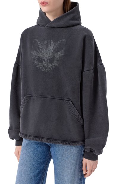 Хлопковое худи BALENCIAGA темно-серого цвета по цене 166500 руб., арт. 851208/TTVC5, фото 3 Хлопковое худи BALENCIAGA, арт. 851208/TTVC5, фото 3