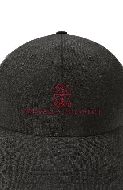 Шерстяная бейсболка BRUNELLO CUCINELLI, арт. MB4079850, фото 4