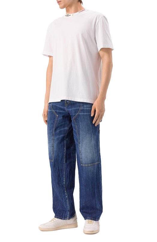 Кожаные кеды Boxer Dsquared2 SNM0364/01507854 Белый  SNM0364/01507854 Фото 2