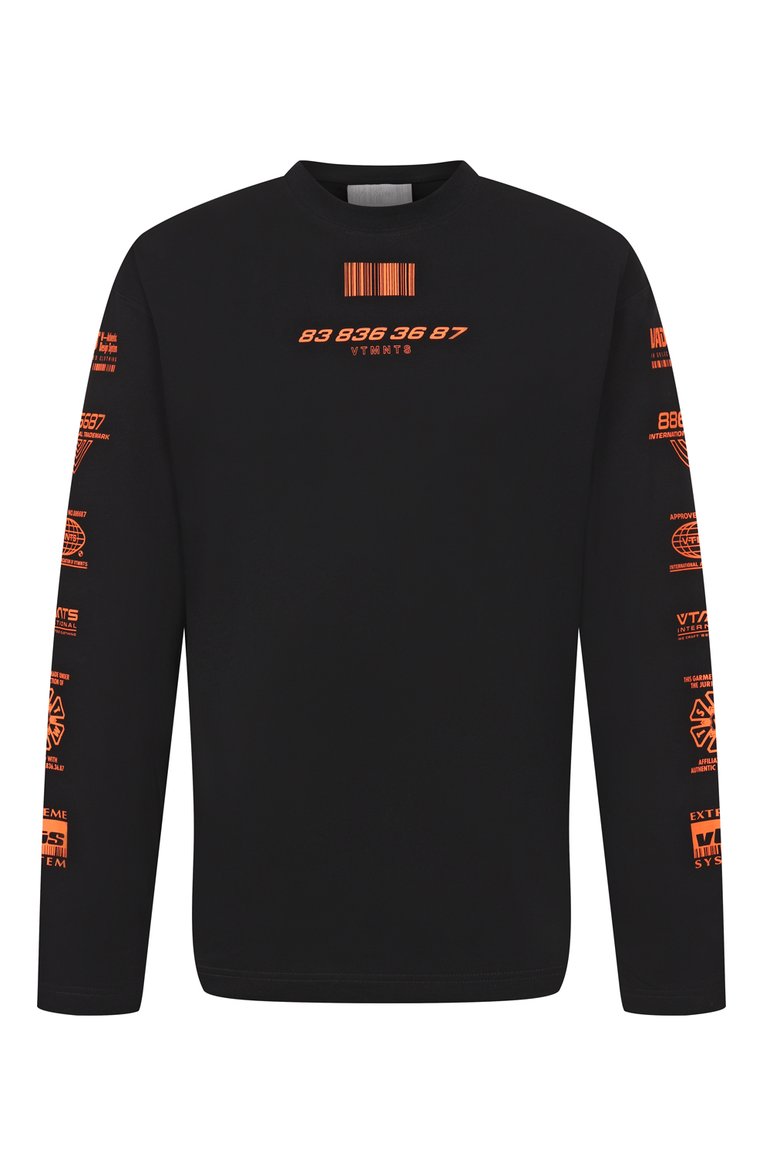 Хлопковый лонгслив VTMNTS, арт. VL12TR300B, фото 1
