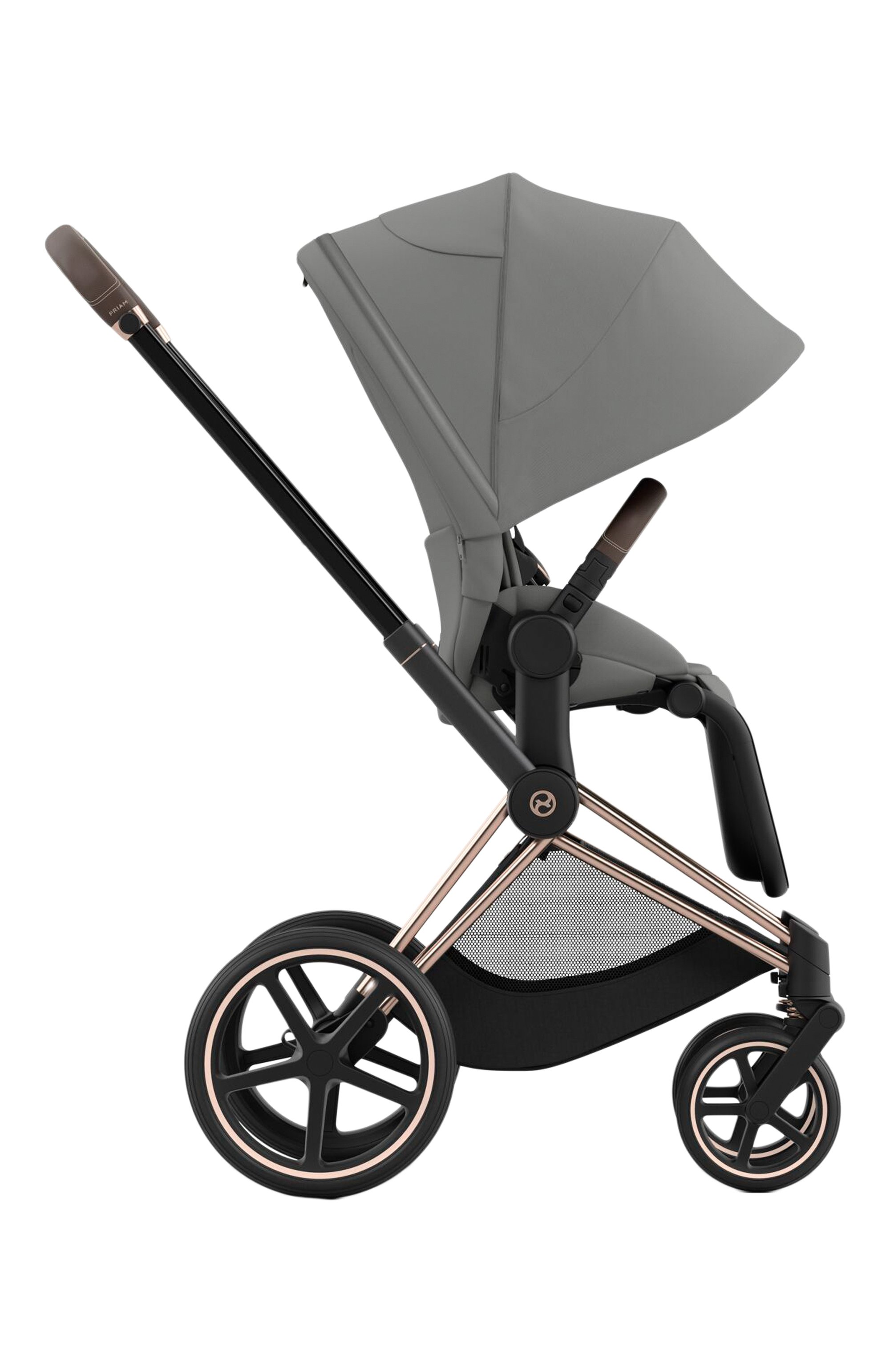Коляска 2 в 1 priam iv rosegold CYBEX серого цвета по цене 134850 руб., арт. 523001507, фото 3 Коляска 2 в 1 priam iv rosegold CYBEX, арт. 523001507, фото 3