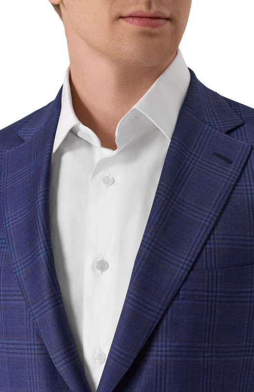Шерстяной пиджак Brioni RG0D0R-PCA54 Синий  RG0D0R-PCA54 Фото 7