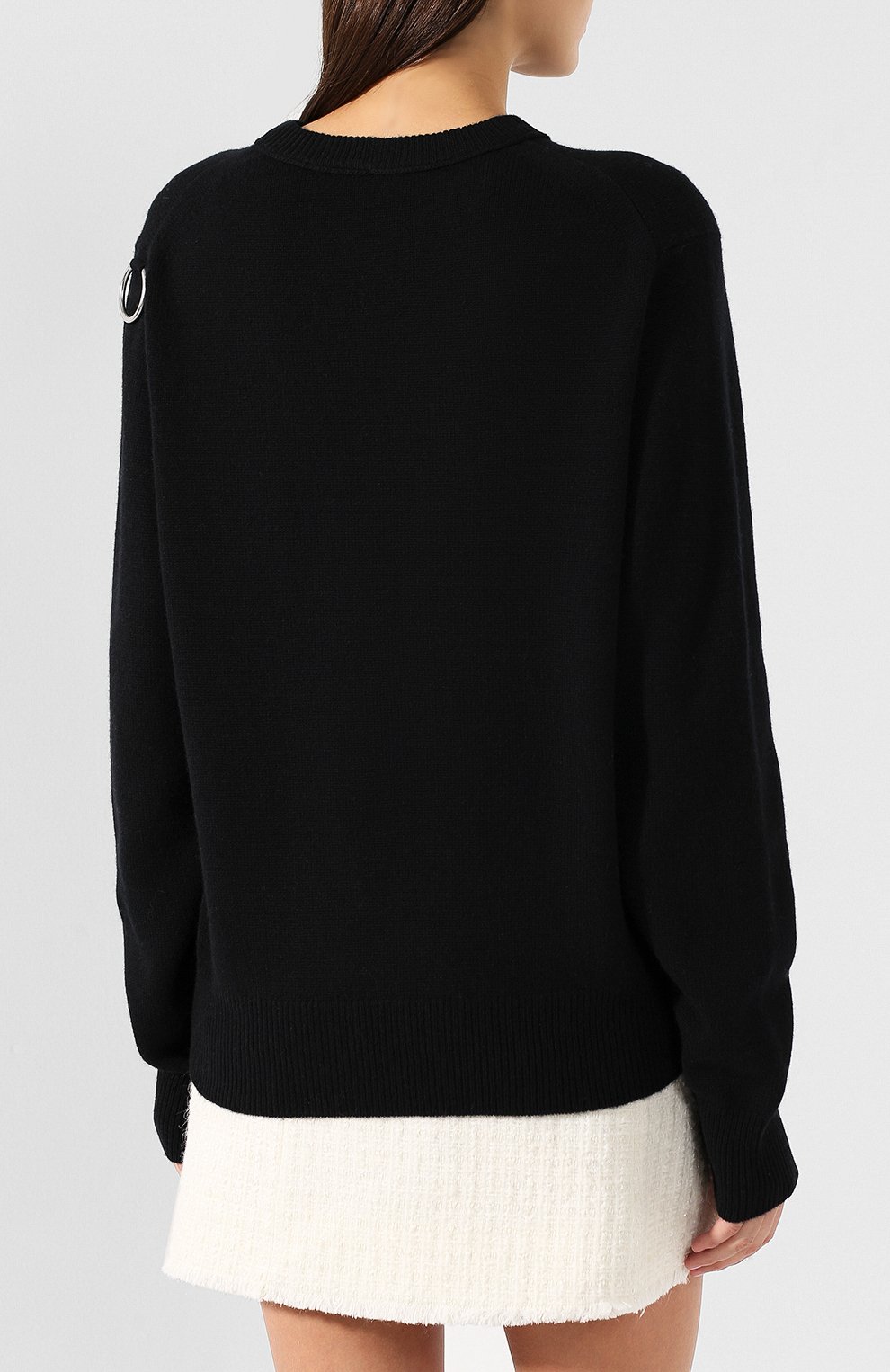 Кашемировый пуловер HELMUT LANG черного цвета по цене 59950 руб., арт. I09HW714, фото 4 Кашемировый пуловер HELMUT LANG, арт. I09HW714, фото 4