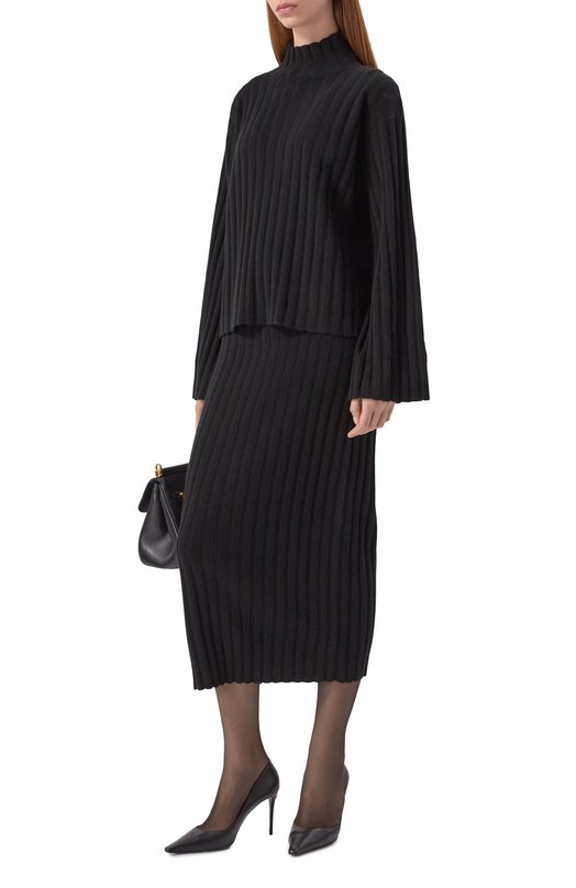 Кашемировый свитер Agnona K210038E/1K120NE Чёрный  K210038E/1K120NE Фото 2