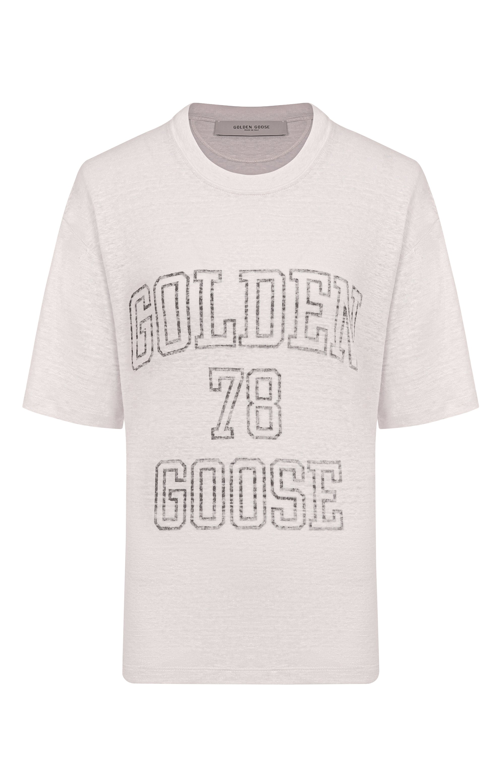 Льняная футболка GOLDEN GOOSE DELUXE BRAND, арт. GWP01874.P001891, фото 1