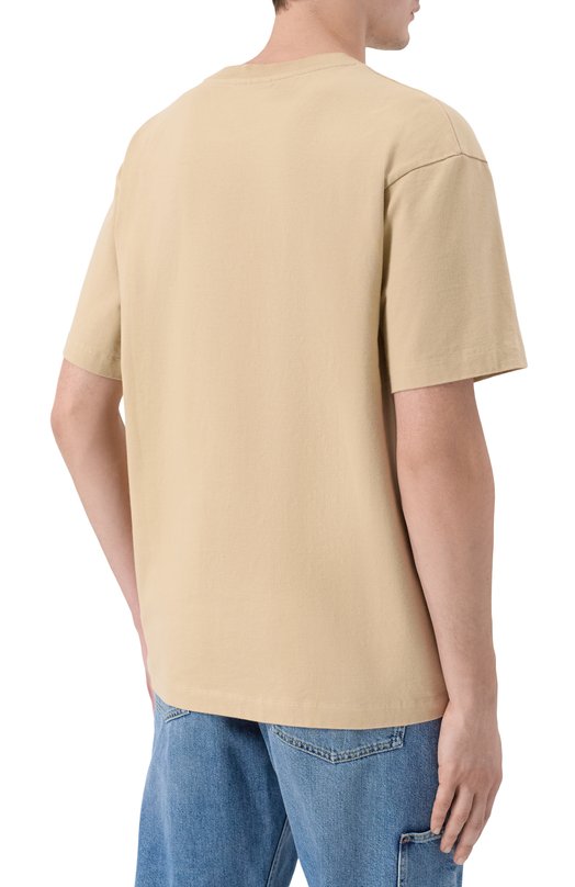 Хлопковая футболка Drole De Monsieur J-TS289-C0248-BG Бежевый  J-TS289-C0248-BG Фото 4