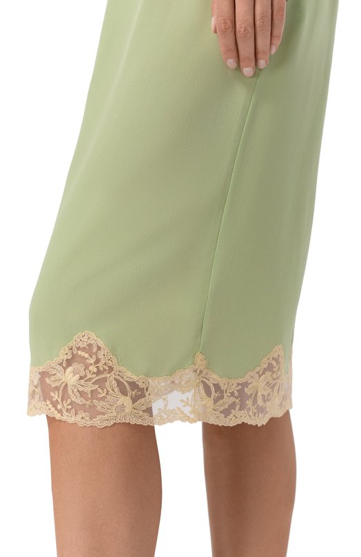 Шелковая юбка Saint Laurent 856886/Y100W Зелёный  856886/Y100W Фото 5