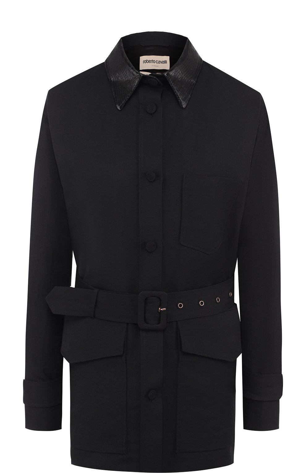 Куртка с поясом и накладными карманами ROBERTO CAVALLI, арт. GWT408/LG026, фото 1