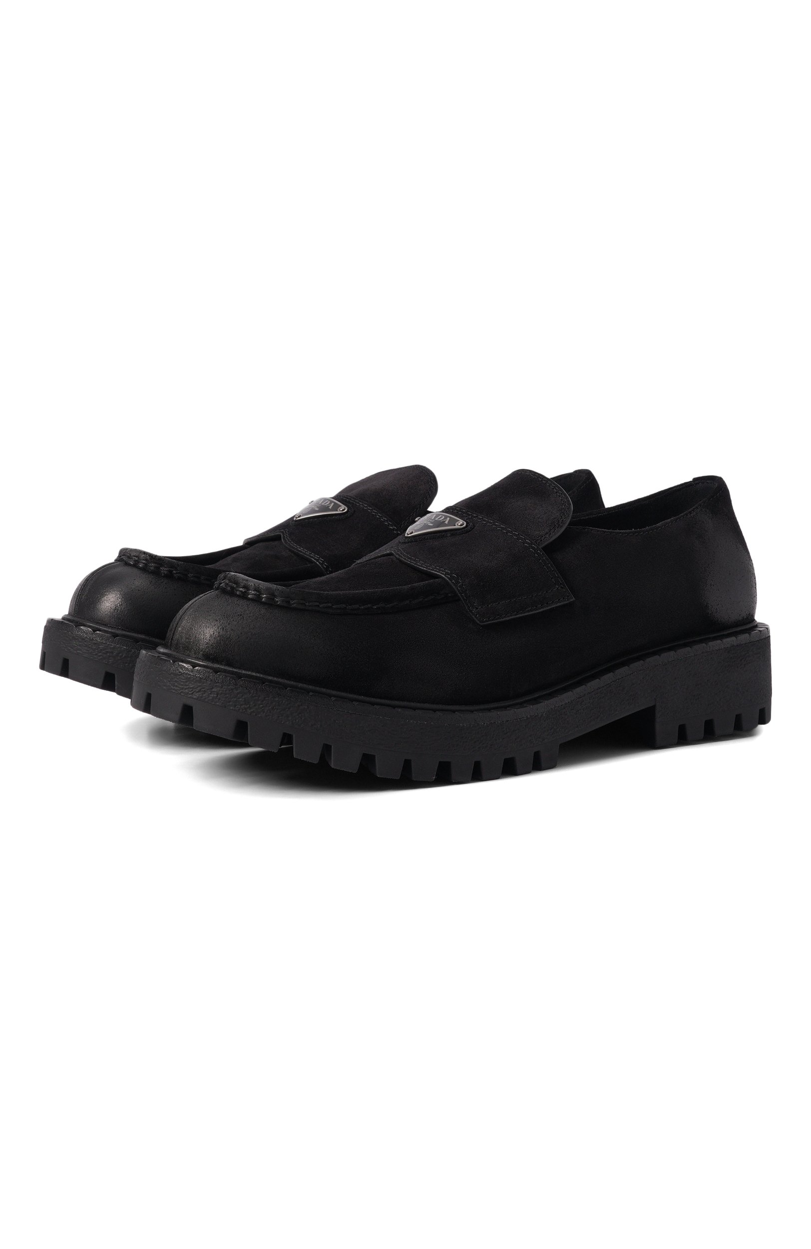 Замшевые лоферы PRADA, арт. 2DE151 G001/0B2, фото 1