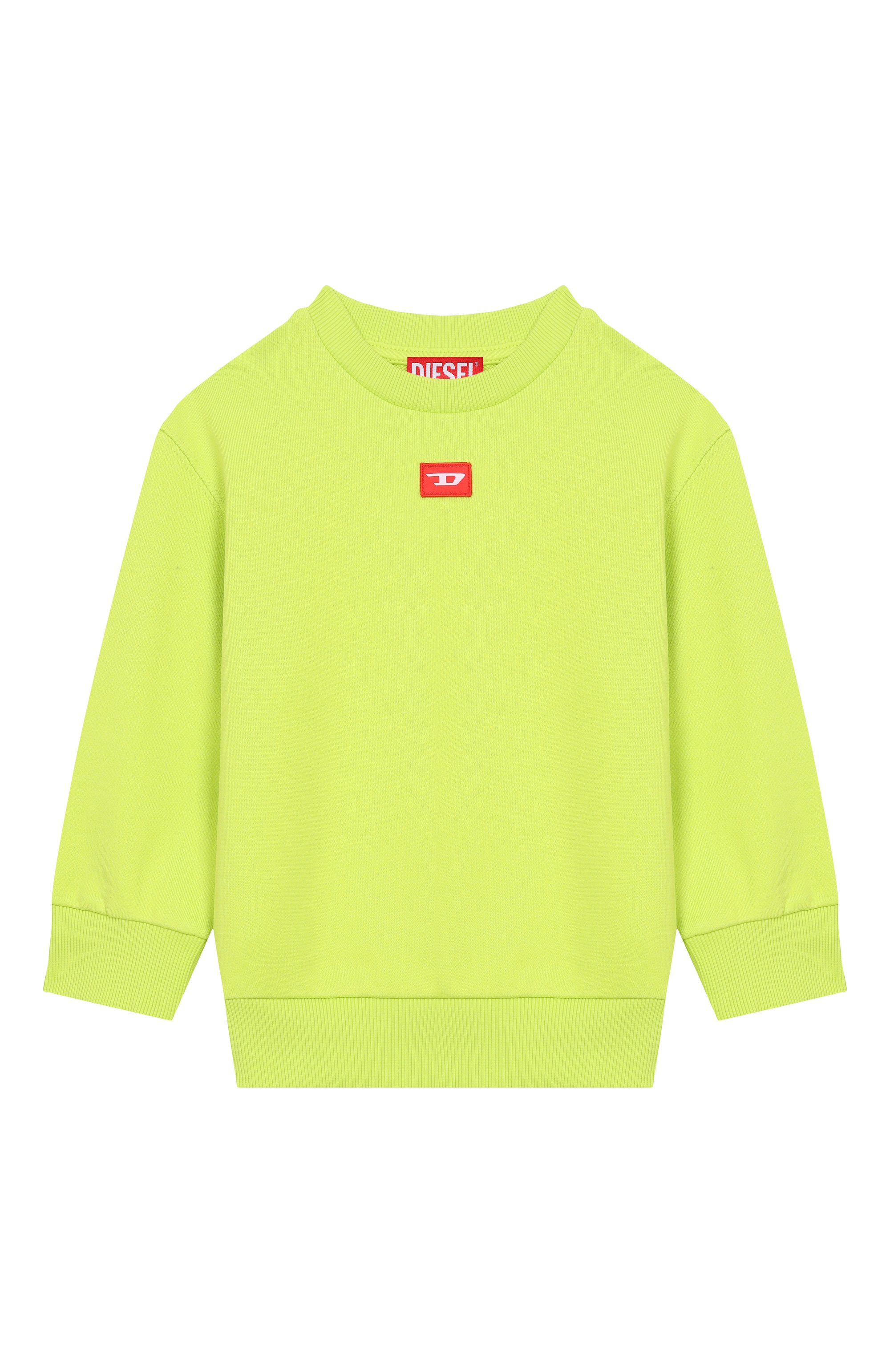Хлопковый свитшот DIESEL салатового цвета по цене 10900 руб., арт. J02629/0GEAD, фото 1 Хлопковый свитшот DIESEL, арт. J02629/0GEAD, фото 1