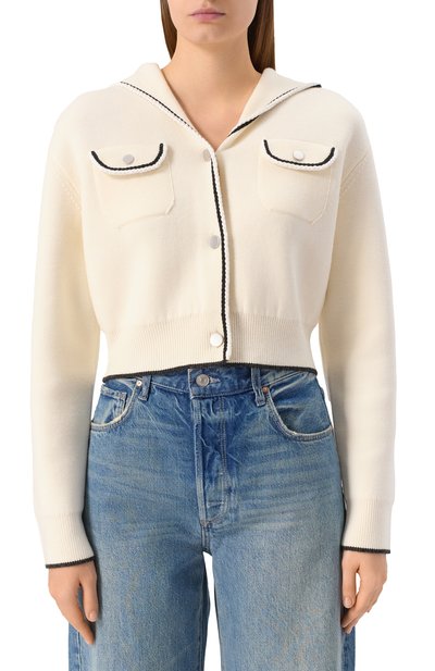 Шерстяной кардиган THEORY кремового цвета по цене 68100 руб., арт. 01111759, фото 3 Шерстяной кардиган THEORY, арт. 01111759, фото 3