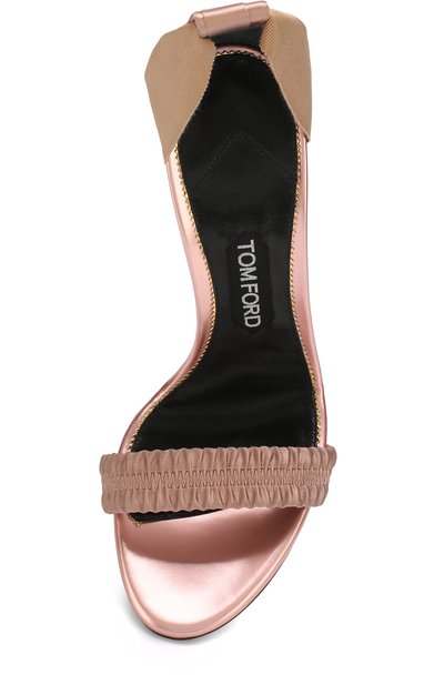 Текстильные босоножки metal heel на лентах TOM FORD, арт. W2193K-SAH, фото 5