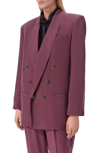 Шелковый жакет SAINT LAURENT, арт. 851026/Y6J78, фото 3