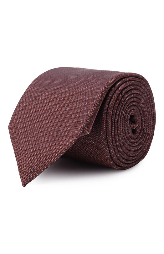Шелковый галстук Corneliani 26U302-2620302 Коричневый 26U302-2620302