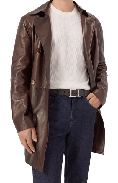 Двусторонний ремень из кожи каймана ZILLI, арт. BR0135M1002VPAL00/120, фото 3