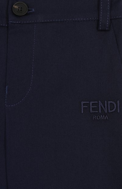 Хлопковые брюки FENDI темно-синего цвета по цене 43400 руб., арт. BMF232/ADEH, фото 3 Хлопковые брюки FENDI, арт. BMF232/ADEH, фото 3
