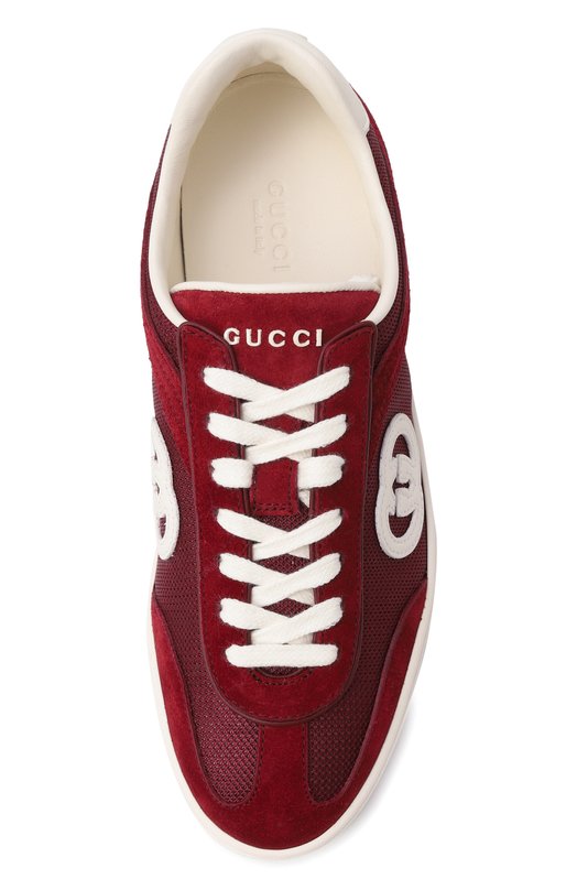 Комбинированные кеды G75 Gucci 812656/AADM0 Бордовый  812656/AADM0 Фото 6