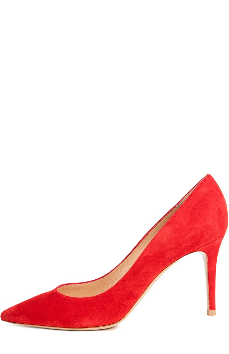 Женские замшевые туфли gianvito 85 на шпильке GIANVITO ROSSI красного цвета, арт. G24580/SUEDE | Фото 1 (Статус проверки: Проверено, Проверена категория; Материал внутренний: Натуральная кожа; Подошва: Плоская; Каблук тип: Шпилька; Каблук высота: Высокий; Материал внешний: Замша)