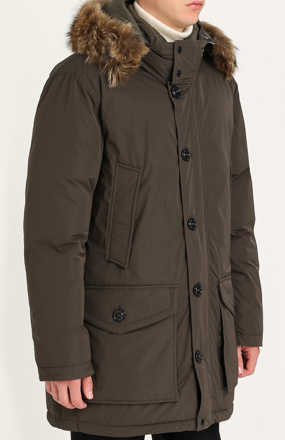 Пуховая парка на молнии с меховой отделкой воротника MONCLER, арт. C2-091-42316-20-57540, фото 3