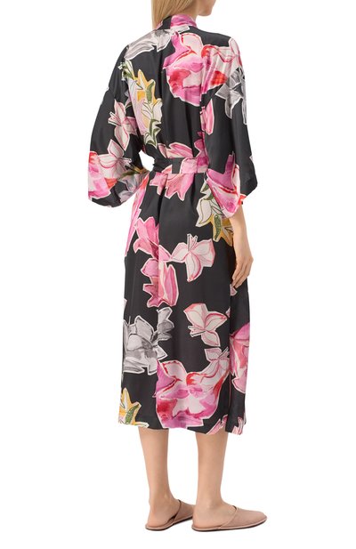Халат из хлопка и шелка ANY WOWZERS черного цвета по цене 35000 руб., арт. ROBE01-MAXI-LILBLC., фото 4 Халат из хлопка и шелка ANY WOWZERS, арт. ROBE01-MAXI-LILBLC., фото 4