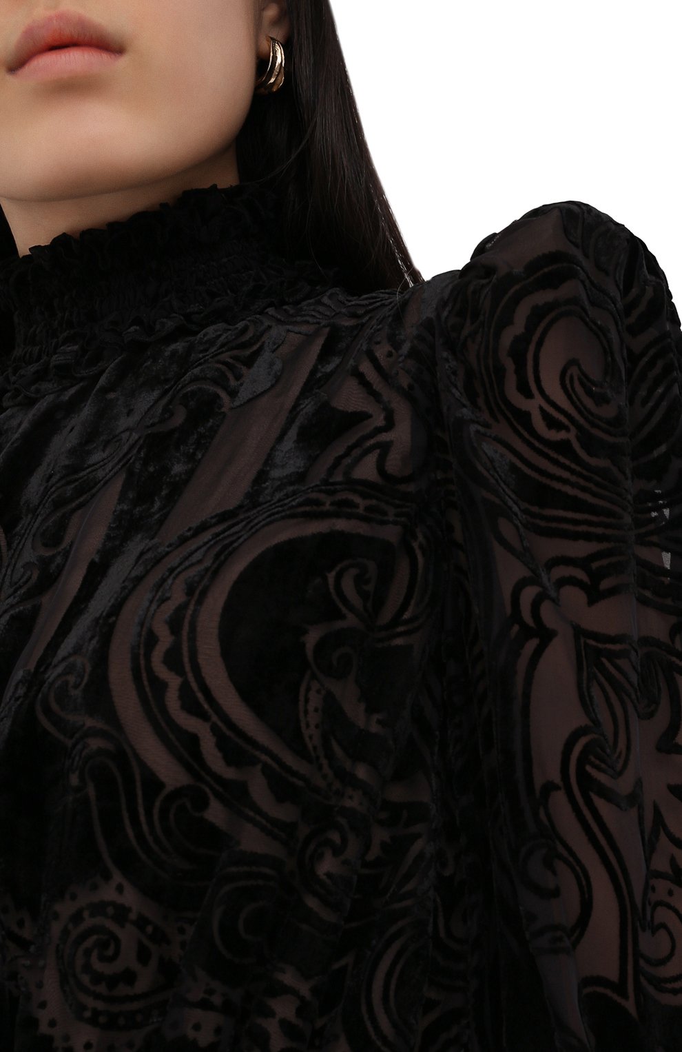 Платье из вискозы и шелка BALMAIN черного цвета по цене 597500 руб., арт. UF16894/V121, фото 5 Платье из вискозы и шелка BALMAIN, арт. UF16894/V121, фото 5
