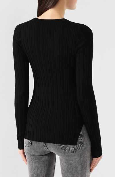 Шерстяной пуловер HELMUT LANG черного цвета по цене 27350 руб., арт. J09HW708, фото 4 Шерстяной пуловер HELMUT LANG, арт. J09HW708, фото 4