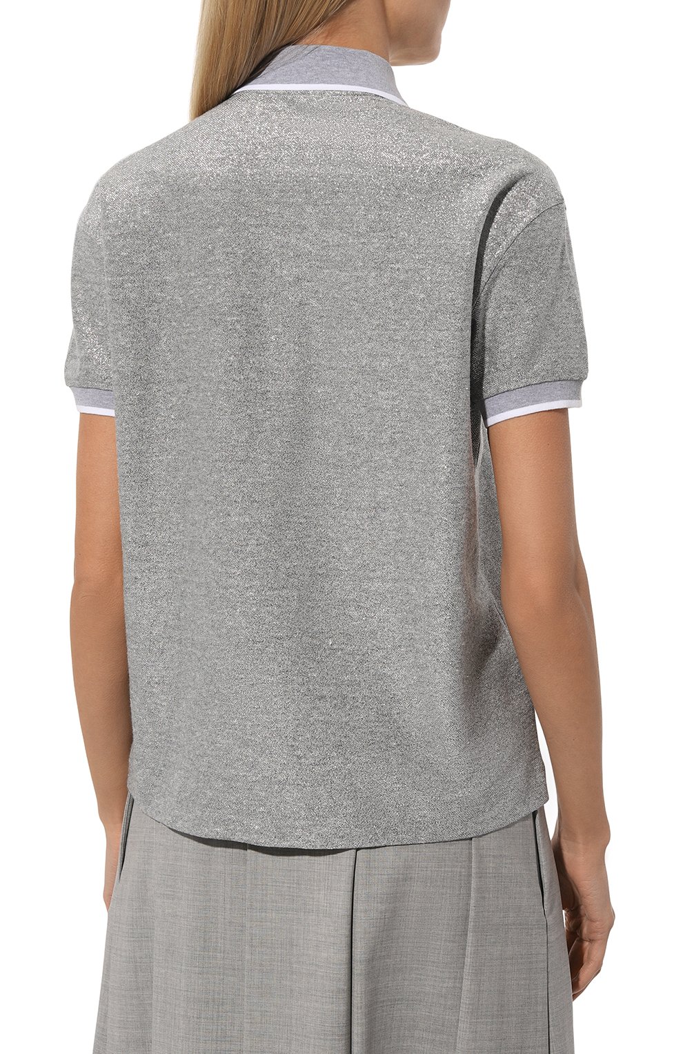 Поло изо льна и хлопка BRUNELLO CUCINELLI, арт. ML947B1282, фото 4