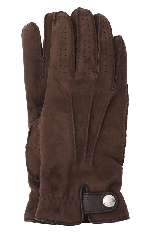 Замшевые перчатки Brunello Cucinelli MPSTR93608 Коричневый MPSTR93608