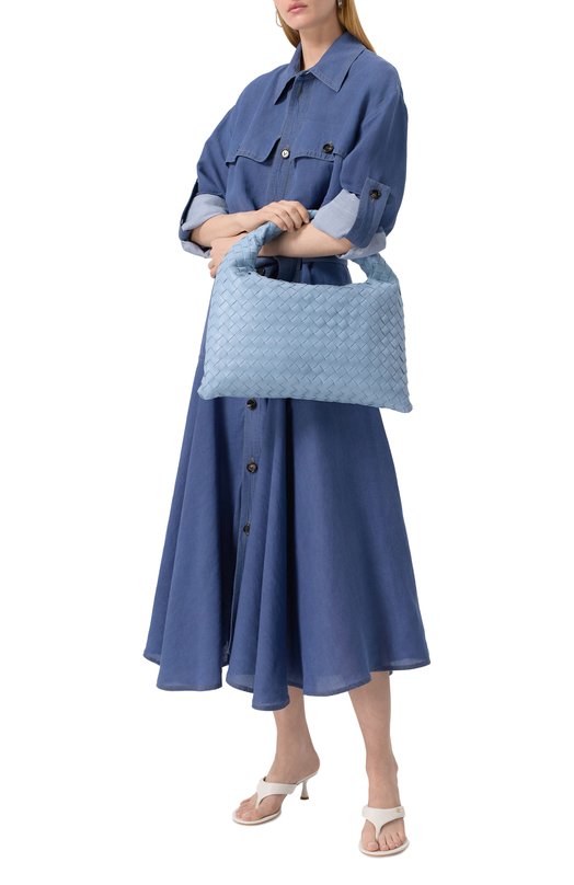 Сумка Hop Bottega Veneta 763966/V3IV Голубой  763966/V3IV Фото 7