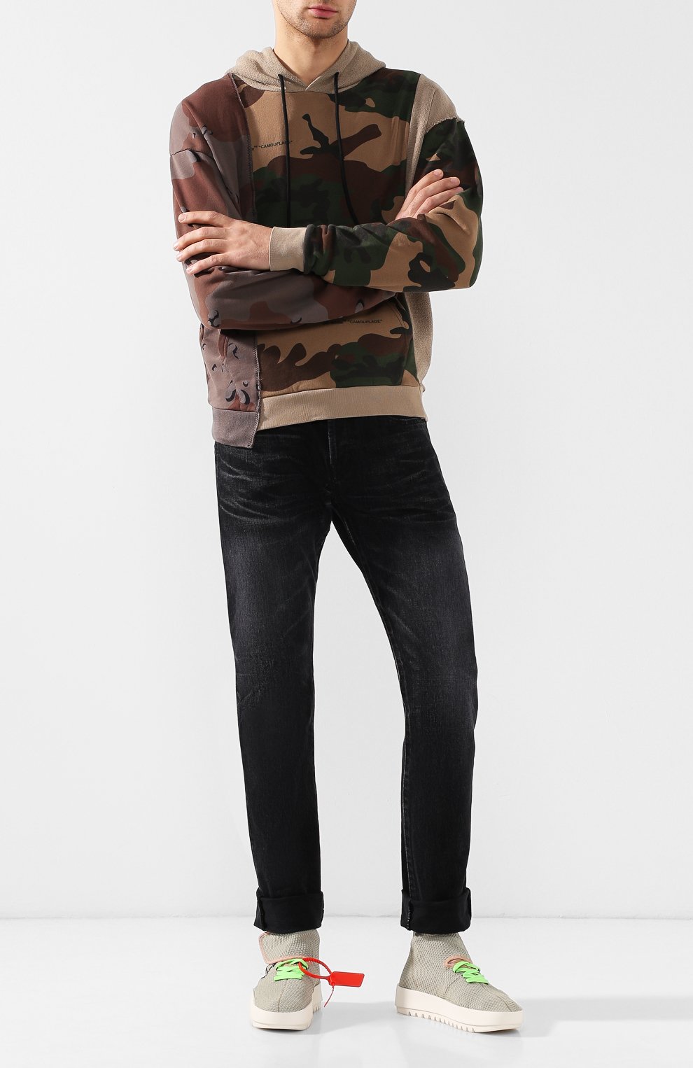 Высокие текстильные кроссовки cst- 001 на шнуровке OFF-WHITE, арт. 0MIA108F18B830010610, фото 2